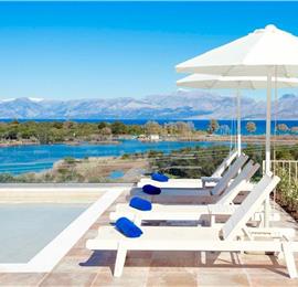 8 Bedroom villa with pool & seaview, near Acharavi, sleeps 16-18